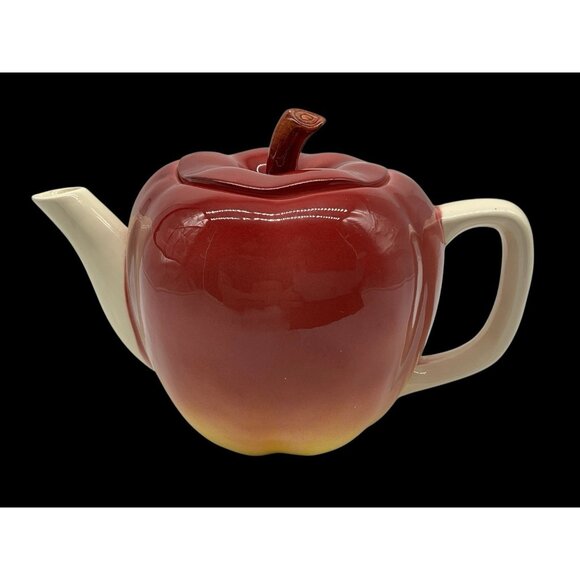 Otagiri Apple Ceramic Teapot, Vintage Made in Japan Collectible Drinkware - Picture 2 of 15